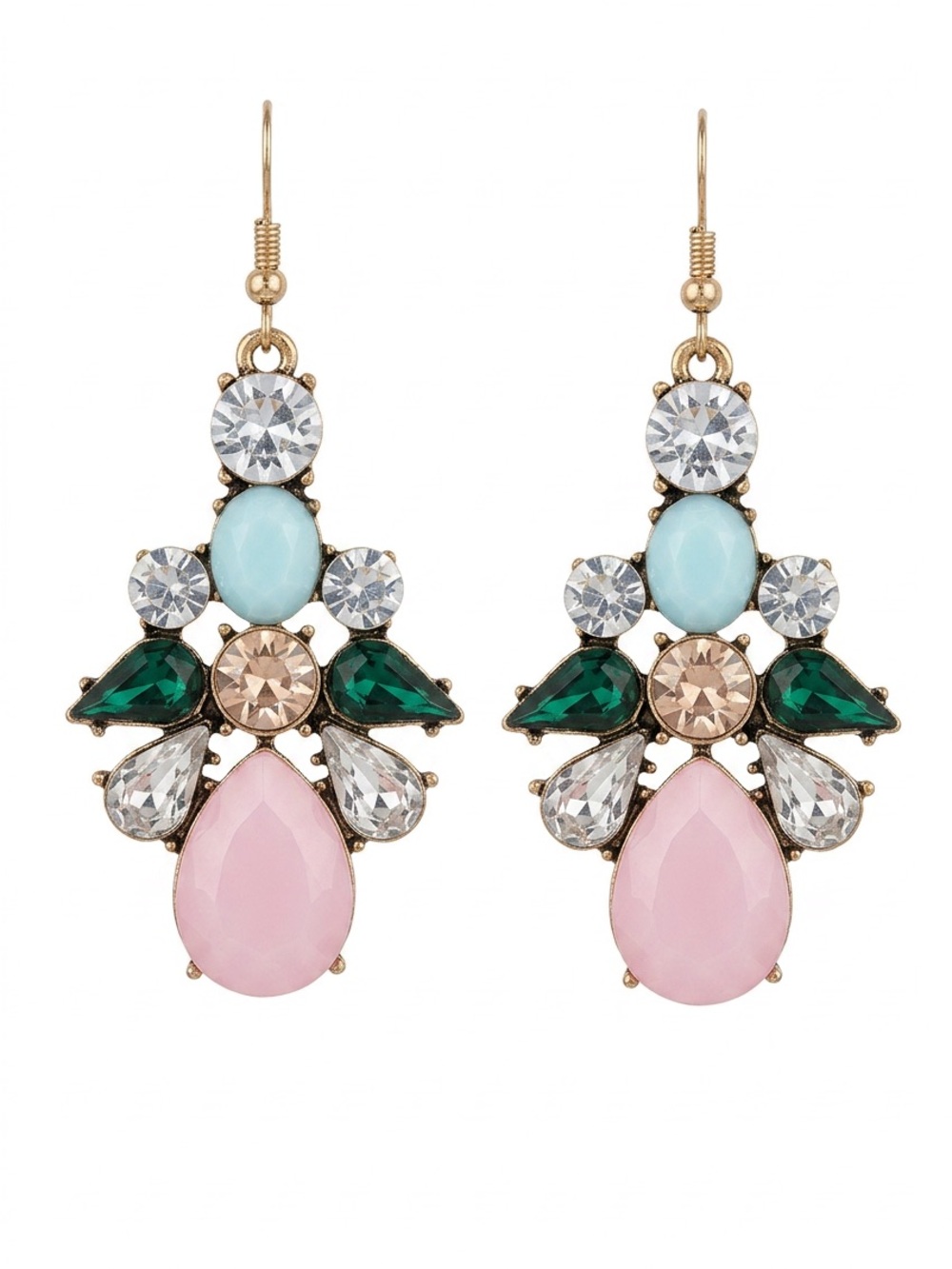 Spring Pink hippie Chandelier Drop Earrings